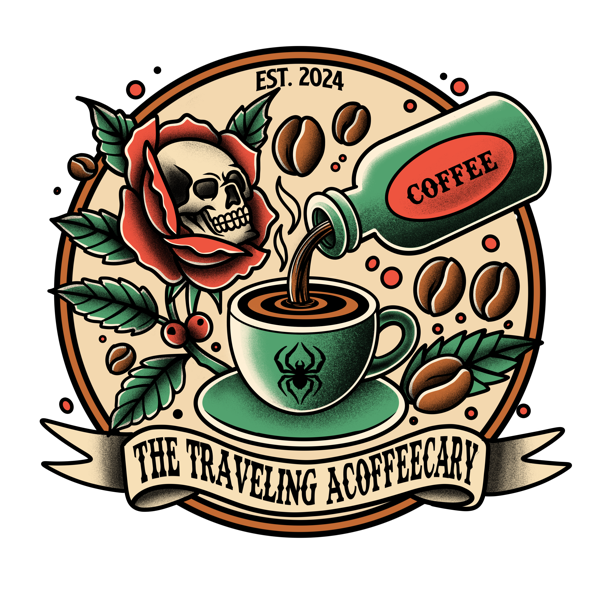 The Traveling Acoffeecary Logo